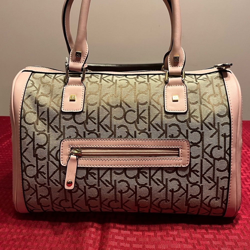 Calvin Klein Beige and Pink Women's Bag